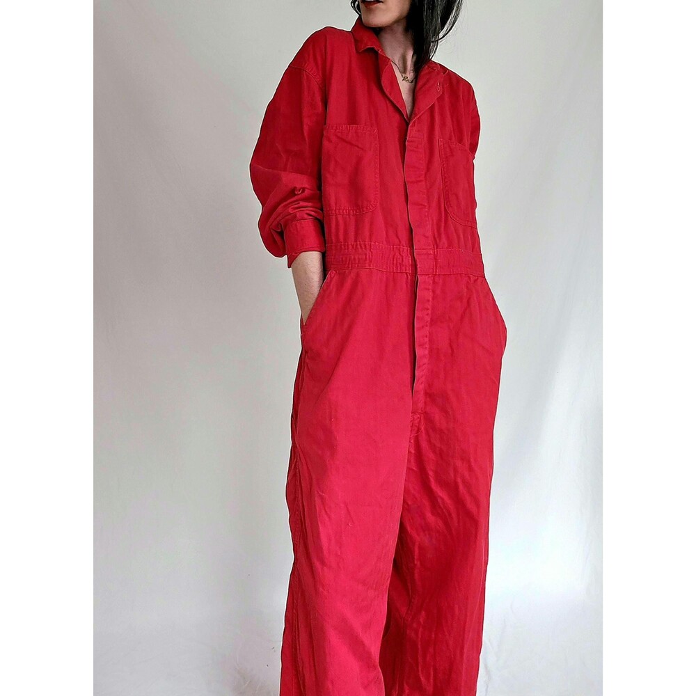 1940s Vintage HBT Stone Cutter Coveralls: Universal Overall Workwear Boiler Suit